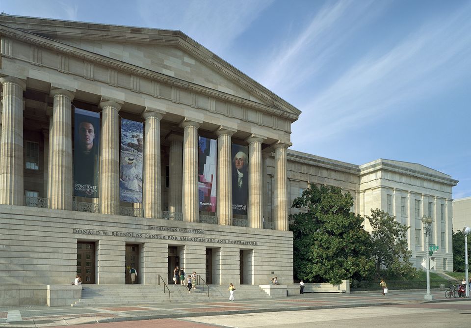 An exterior photograph of the Smithsonian American Art Museum.