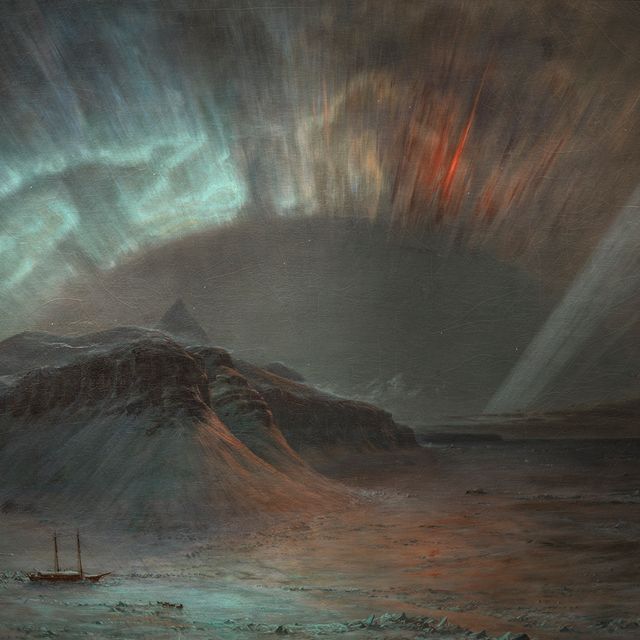 A painting of the Northern lights