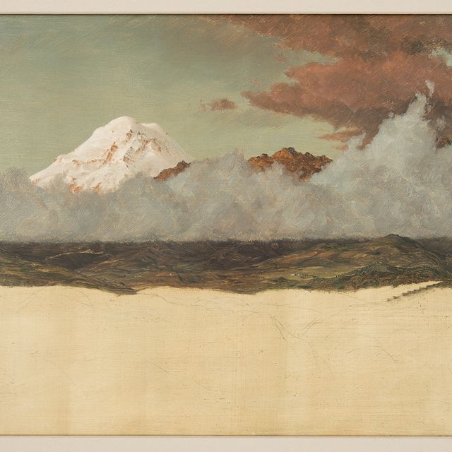 A painting of a mountain