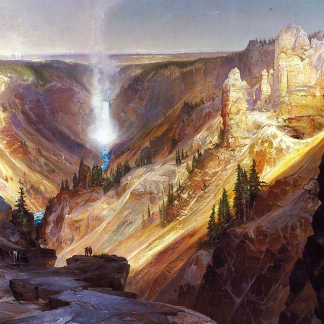A painting of the Grand Canyon 