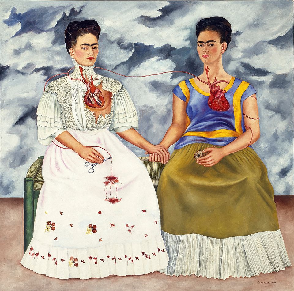 A an artwork image of two women holding hands while sitting.
