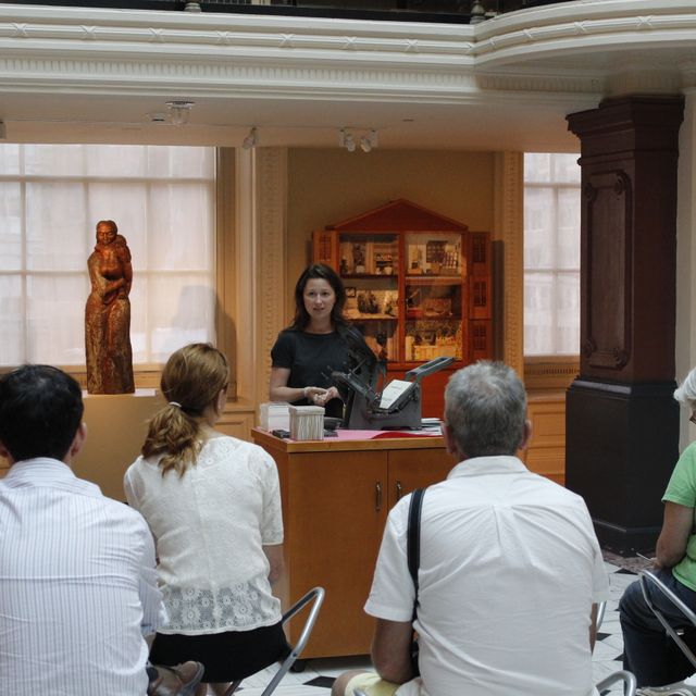Leading a workshop in the Luce Center