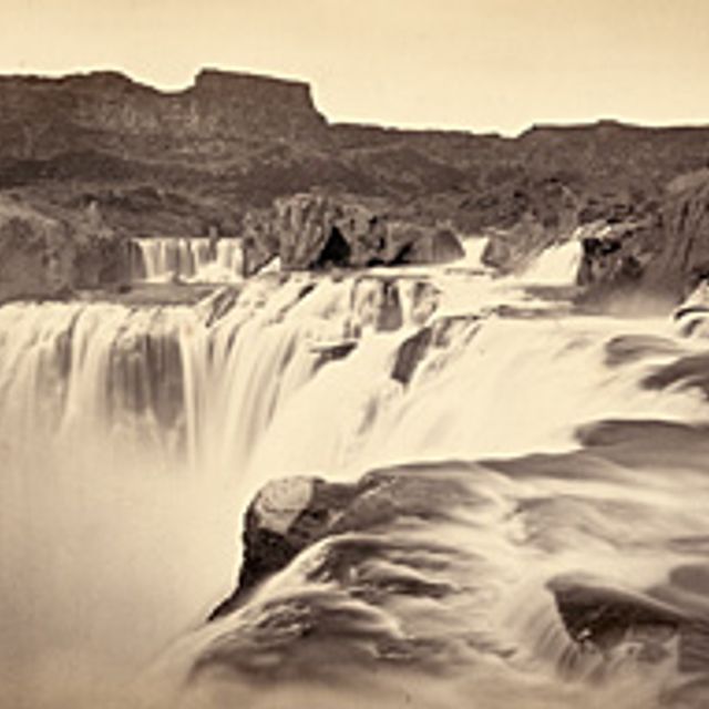 This is an albumen print of a water fall by O'Sullivan 