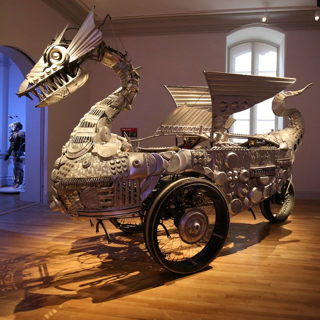 An image of "The Tin Pan Dragon" at the Renwick Gallery. 