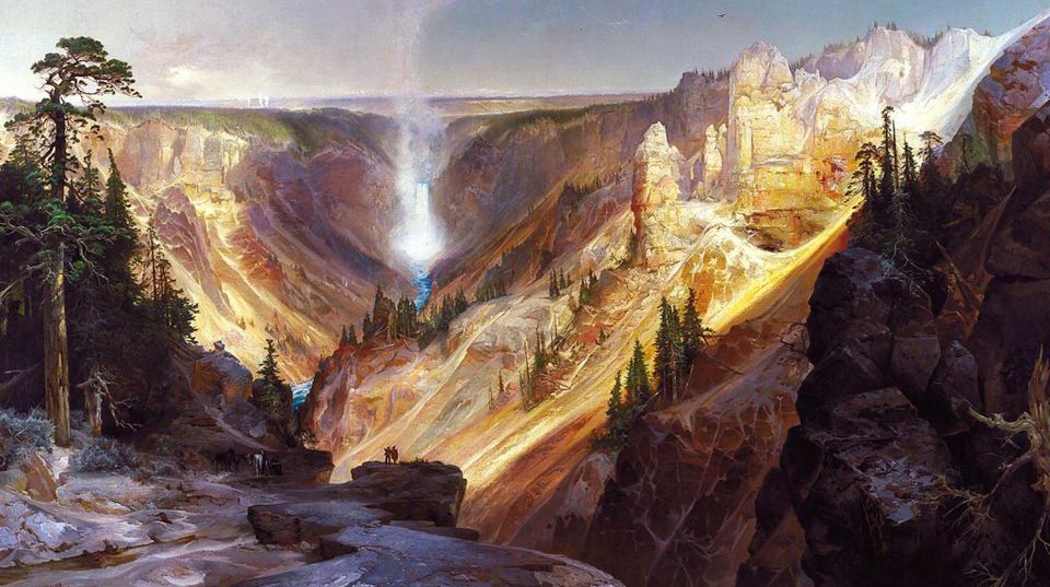 A painting of the Grand Canyon 