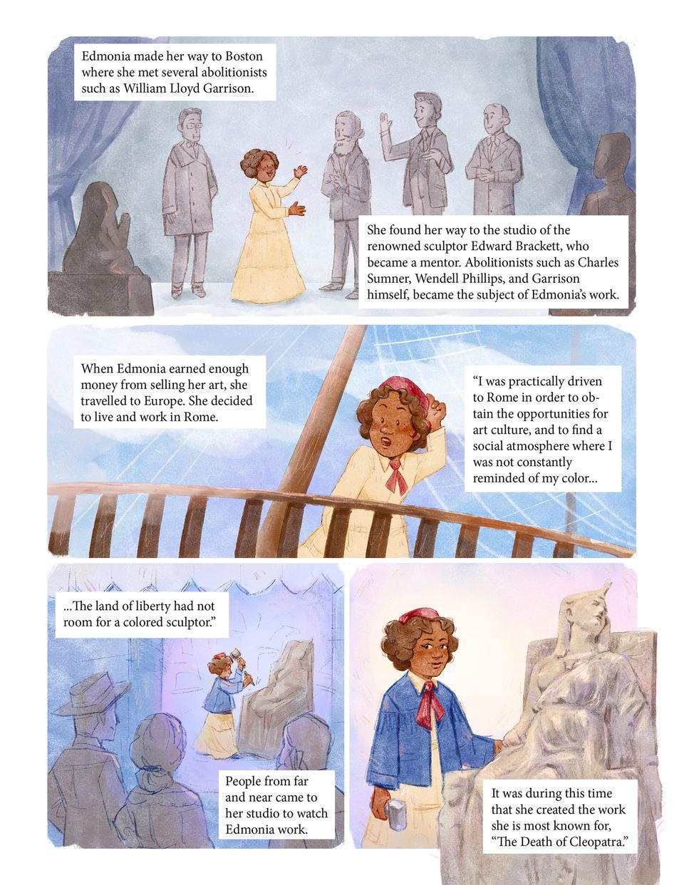 Breaking the Marble Ceiling: A Comic About Edmonia Lewis, page three