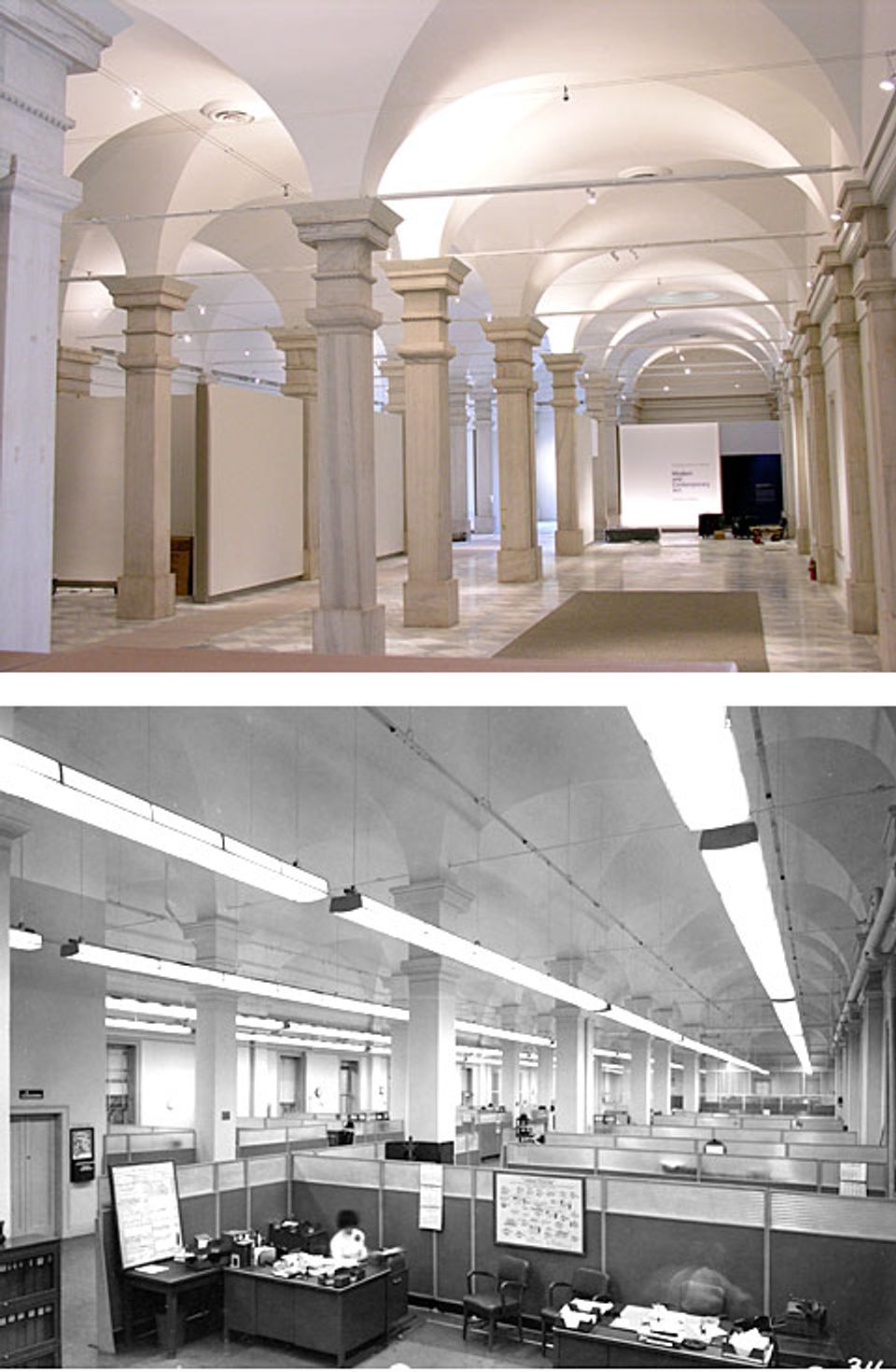 Before and after renovation Lincoln Gallery