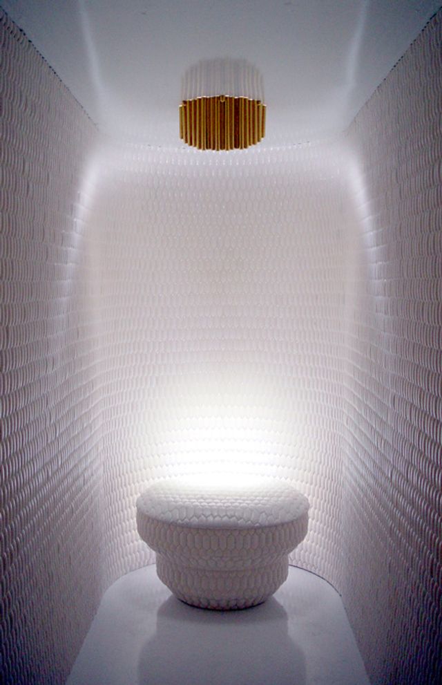 Nick Dong's Enlightenment Room made of porcelain tiles for 40 Under 40 at the Renwick Gallery.