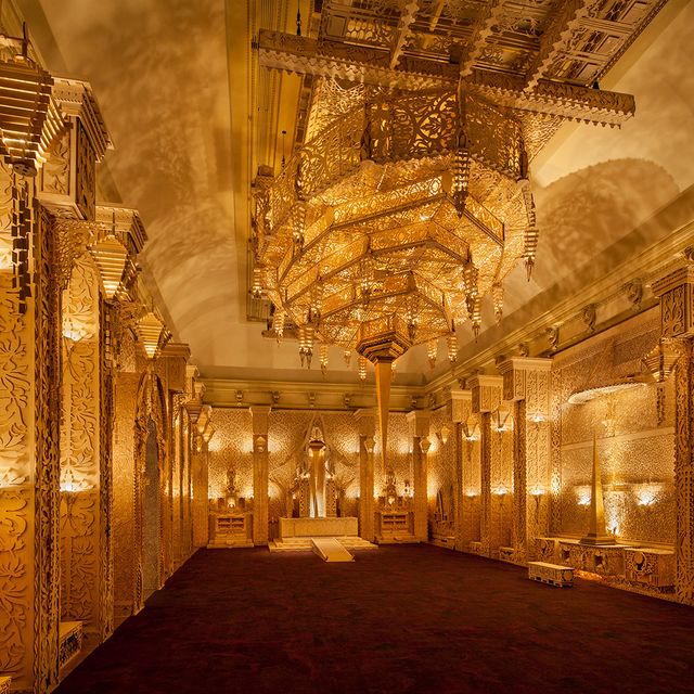 An image of David Best's Temple inside the Grand Salon at the Renwick Gallery.
