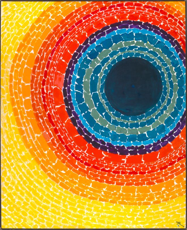 Alma Thomas, The Eclipse, 1970, acrylic on canvas, Smithsonian American Art Museum, Gift of the artist, 1978.40.3