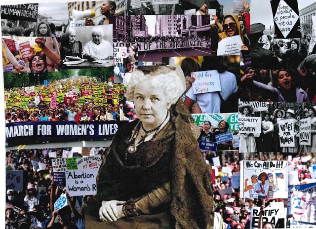 collage depiction of suffrage