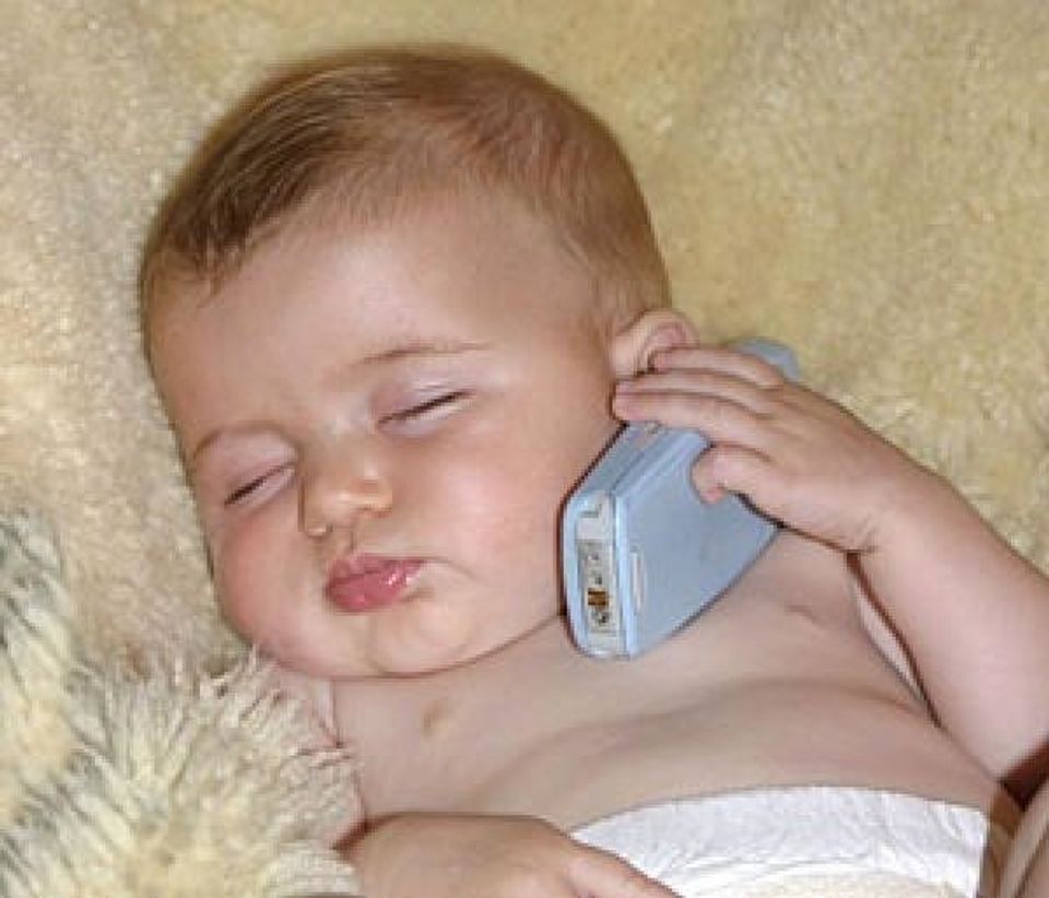 Baby with cellphone