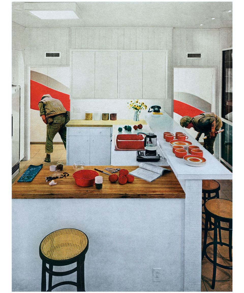 Martha Rosler, Red Strip Kitchen