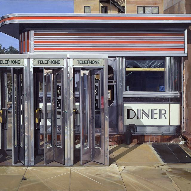 Richard Estes painting of a diner