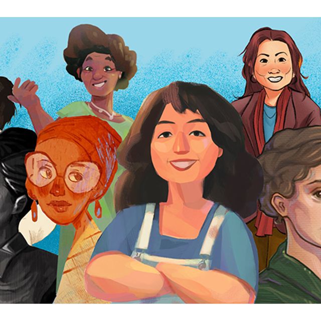 An illustration of 10 women artists