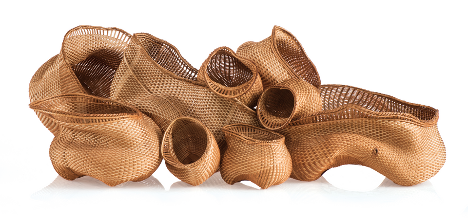 collection of woven baskets 