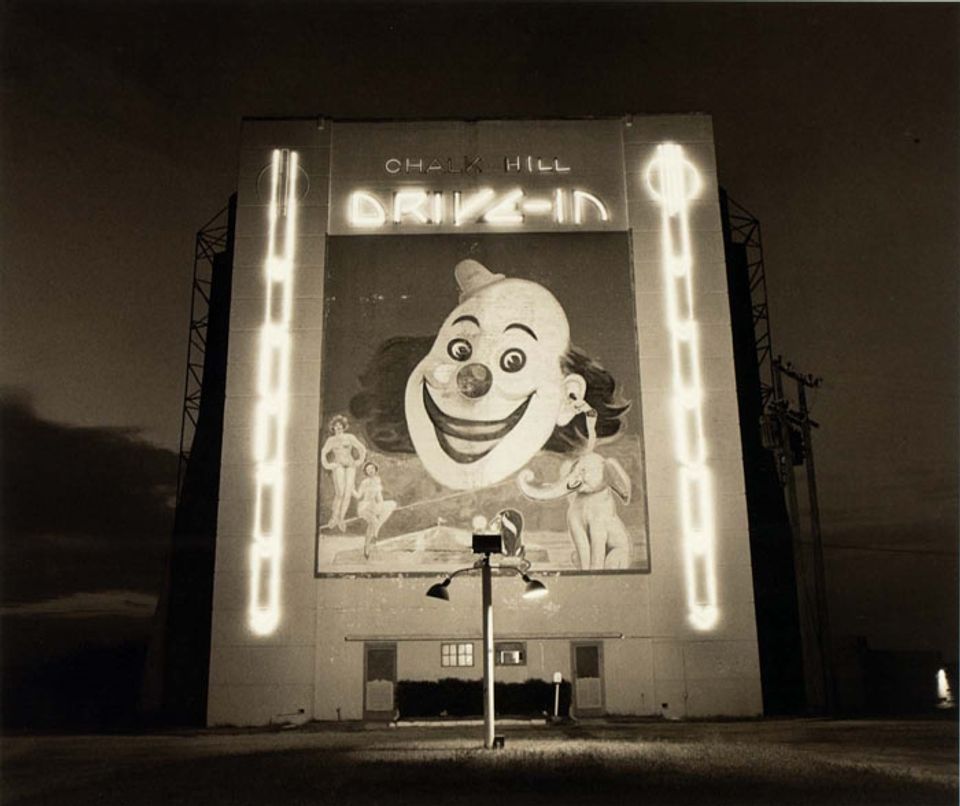 A photograph of a Drive-in Theater in Texas.