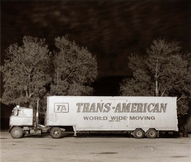 A photograph of a truck in California.