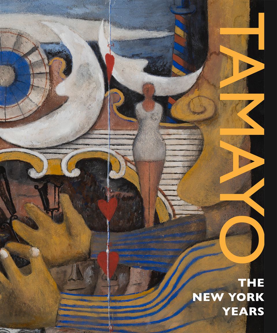 This is the cover of the "Tamayo: The New York Years" book displaying Rufino Tamayo's Carnival painting.