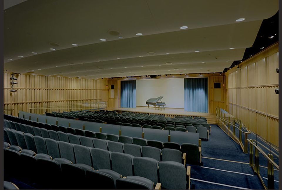 A photograph inside the Auditorium at the Smithsonian American Art Museum.