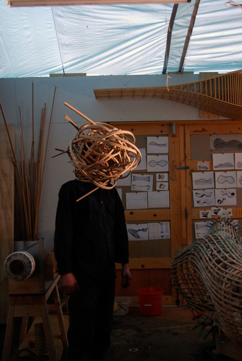 An image of Matthias Pliessnig in his studio.