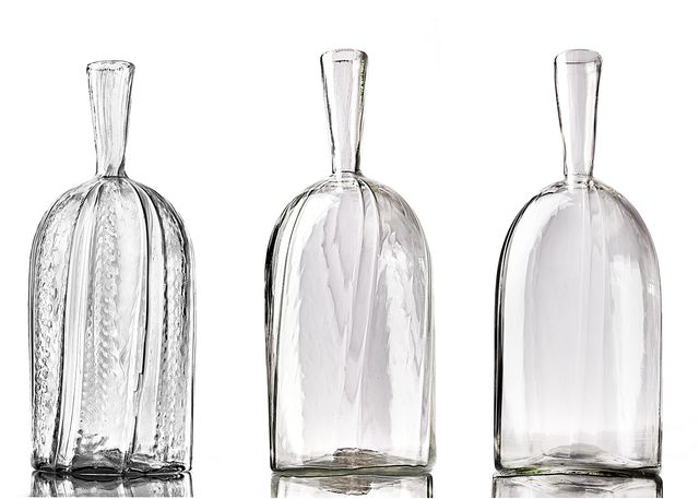 Three glass containers