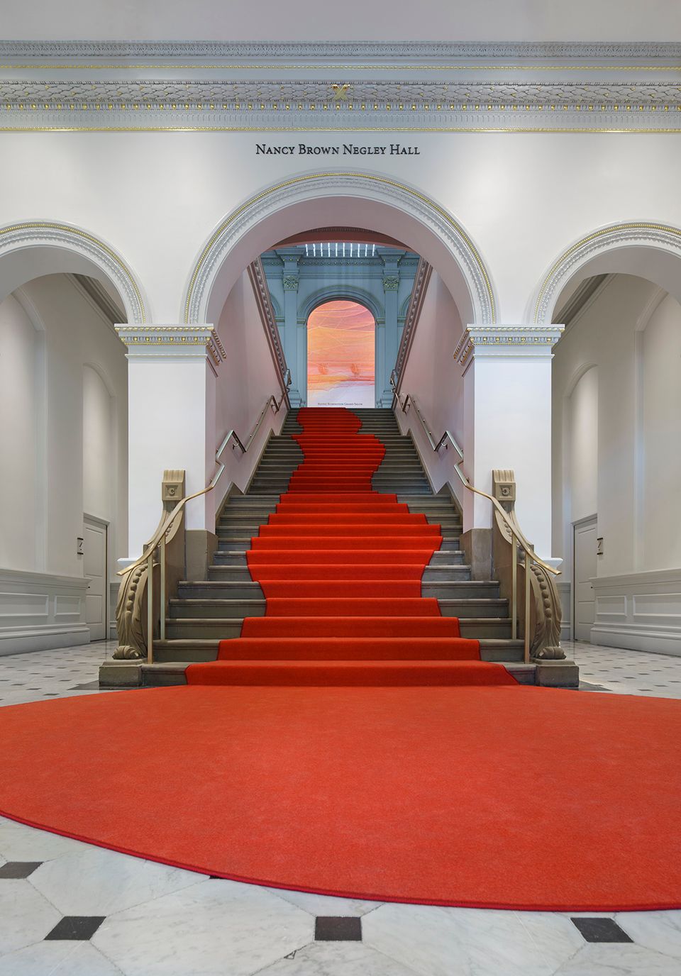 The grand staircase at the Renwick Gallery. 