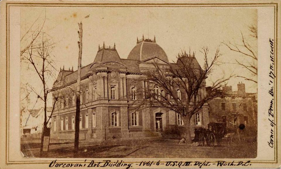 1861 yellowed photograph of Renwick exterior