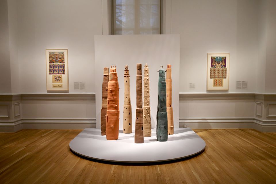an image of a gallery at the Renwick featuring sculpture
