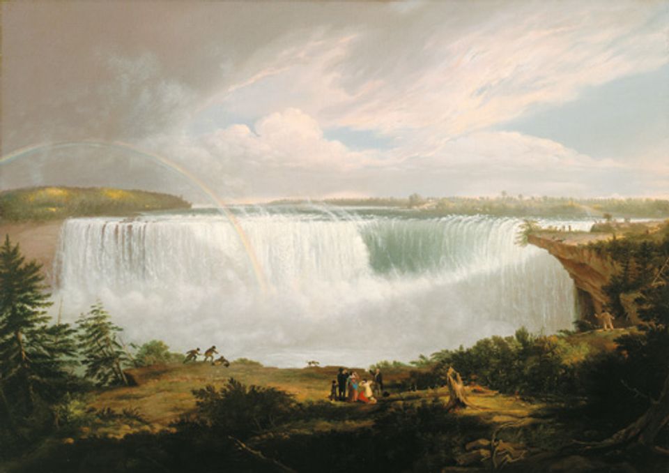 Fisher's oil on canvas of Horseshoe Falls in Niagara. 