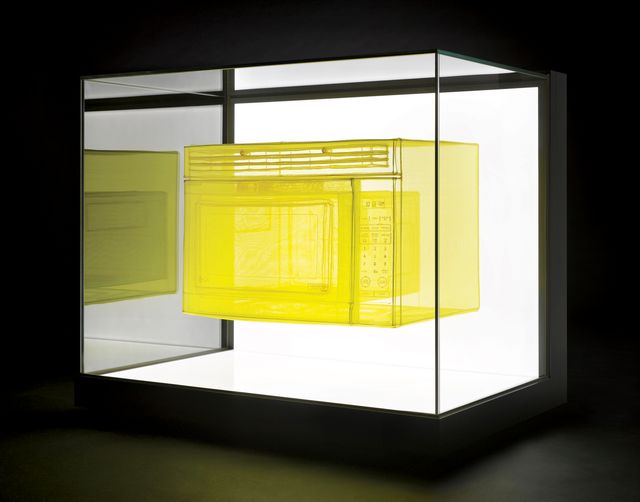 Yellow microwave sculpture