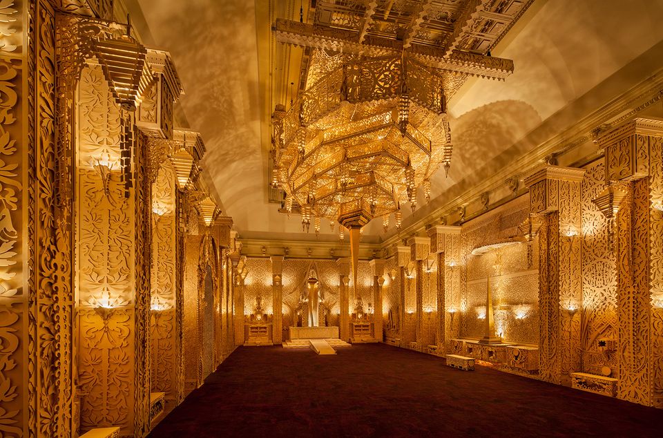 An image of David Best's Temple inside the Grand Salon at the Renwick Gallery.