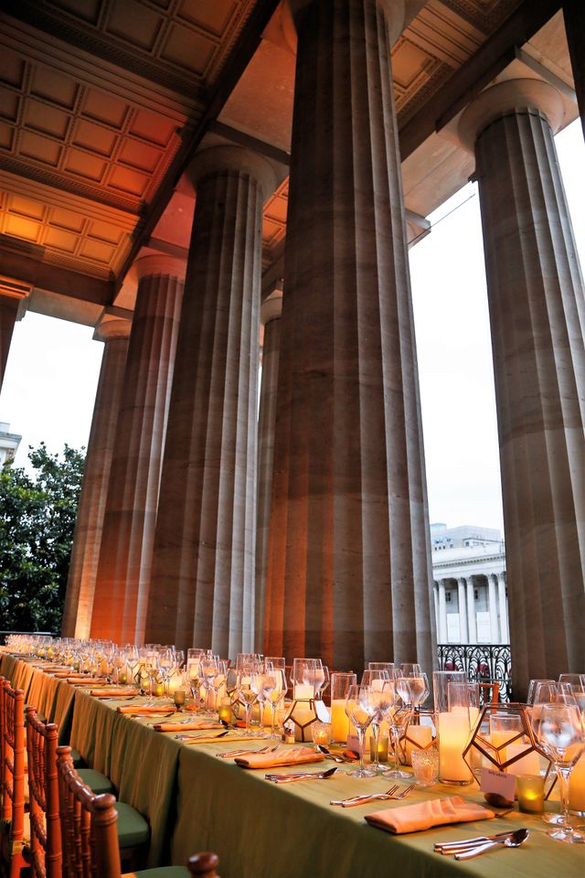 A photograph of the outside portico at the Smithsonian American Art Museum