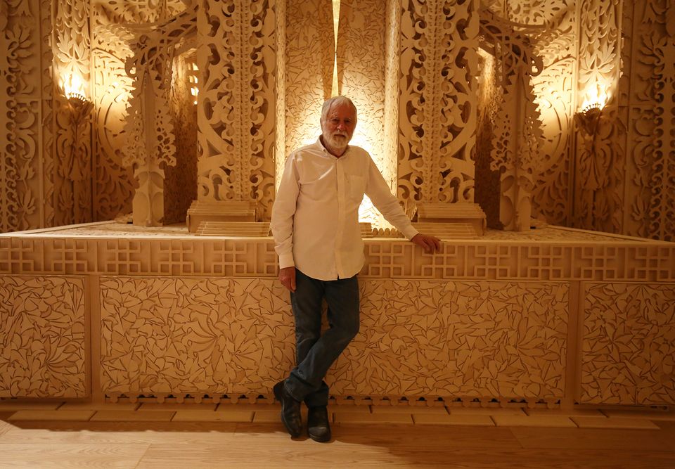David Best in front of his Temple at the Renwick Gallery.