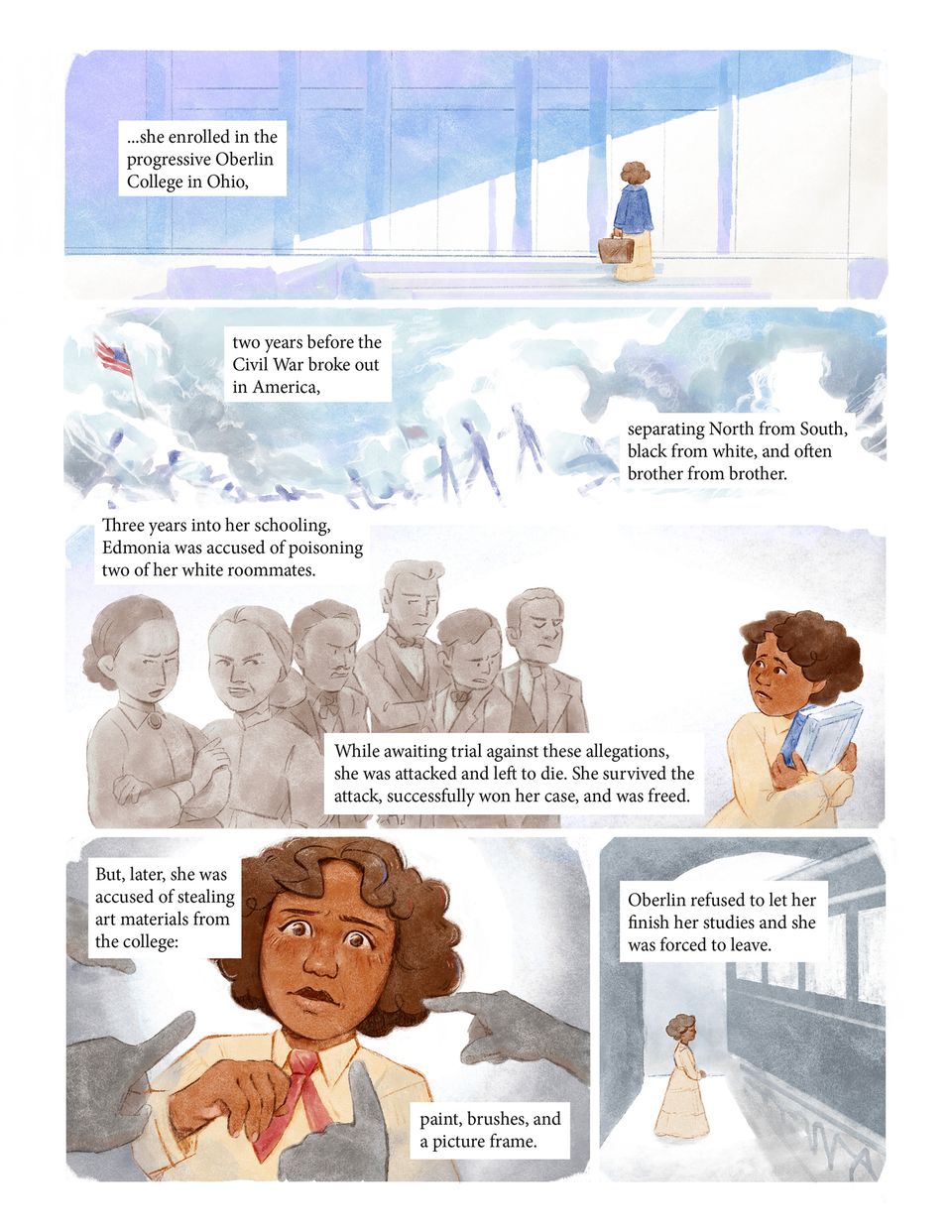 Breaking the Marble Ceiling: A Comic About Edmonia Lewis, page two