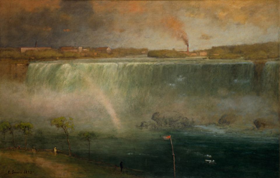 Inness' oil on canvas of Niagara Falls.