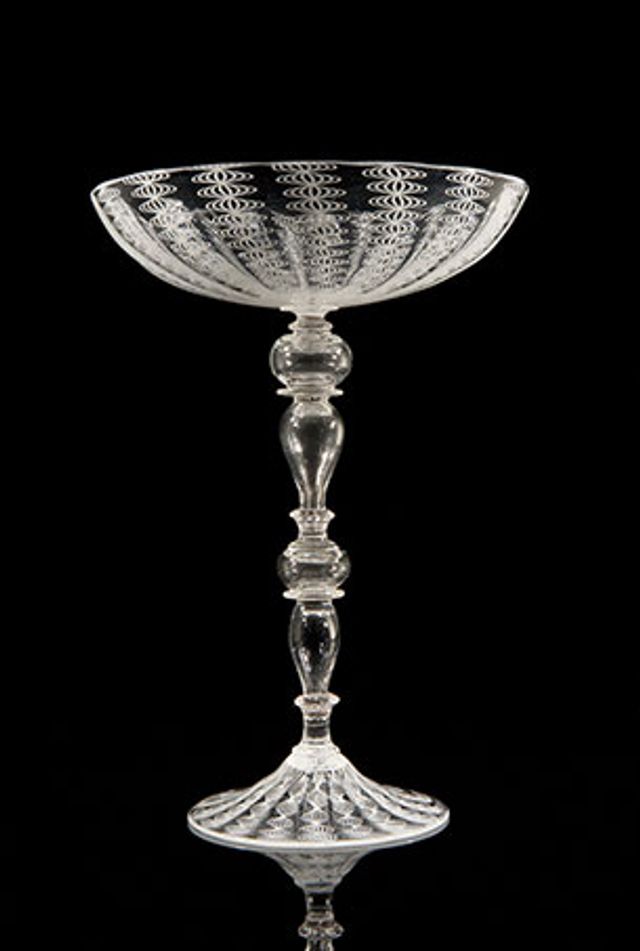 A glass goblet.