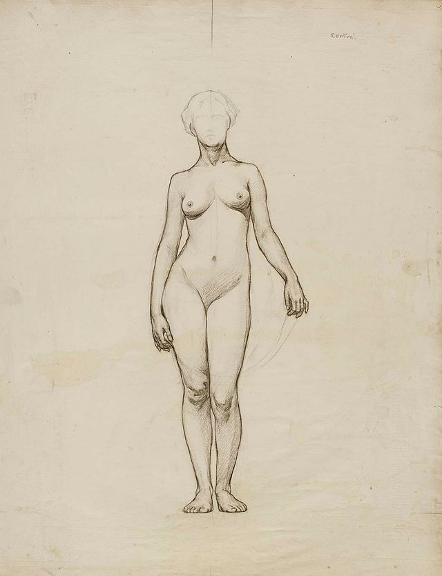 Young Woman, Nude, Full Figure in Profile]. Artist: Unknown