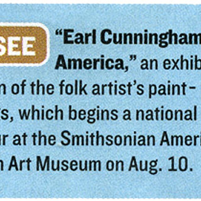 Newsweek lists our Earl Cunningham show as a must see.
