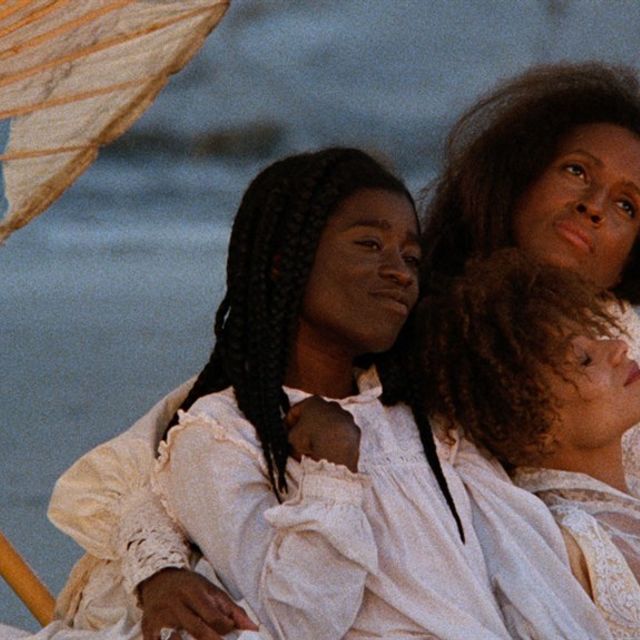 A film still of three women from Julie Dash's acclaimed film, "Daughters of the Dust."