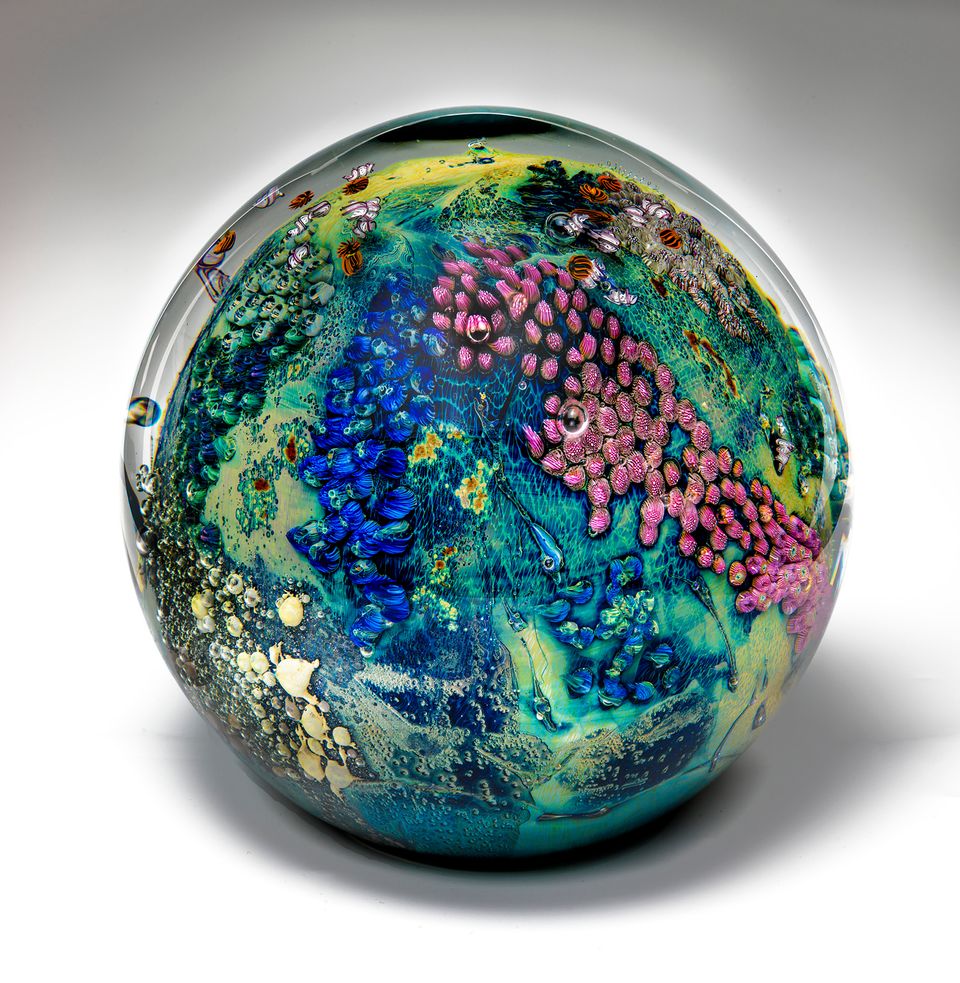 A glass globe